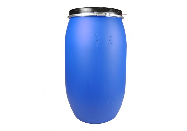 220 LITRE OPEN TOP BLUE POLYDRUM